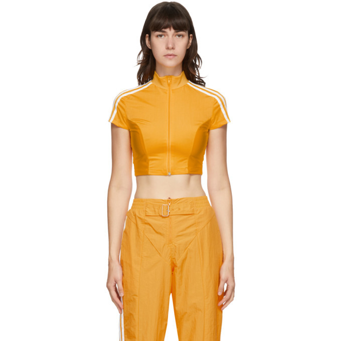 adidas Originals Yellow Paolina Russo Edition Crop T-Shirt adidas