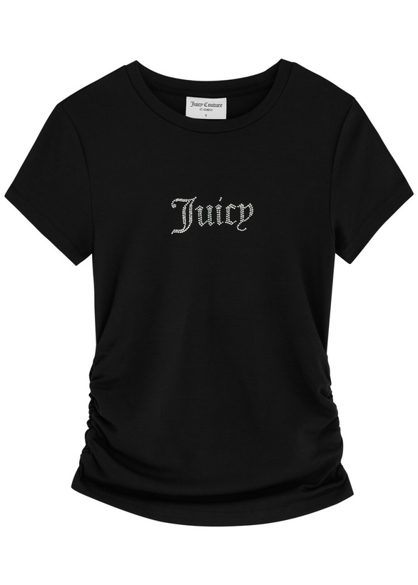 Photo: Juicy Couture Dot Logo-embellished Jersey T-shirt Black