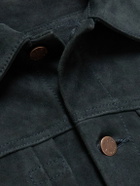 Nudie Jeans - Dante II Suede Trucker Jacket - Blue