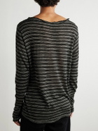 424 - Striped Jersey T-shirt - Black