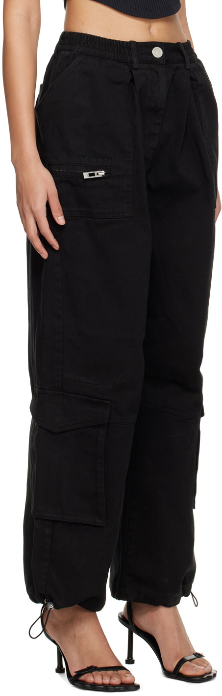 Han Kjobenhavn Black Boxy Cargo Trousers