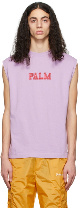 Photo: Palm Angels Purple Giaguaro Tank Top
