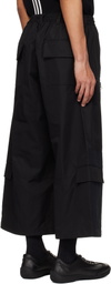 Y-3 Black Cropped Straight Leg Cargo Pants