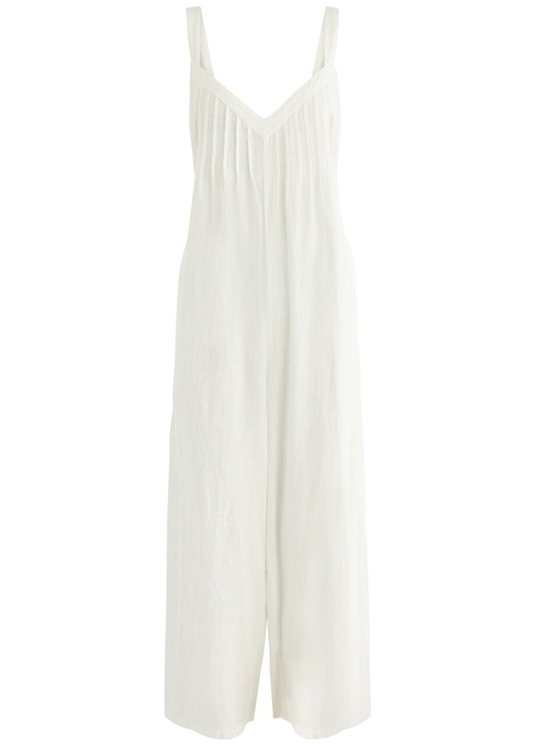 Photo: Free People Drifting Dreams Linen-blend Jumpsuit White XS (UK 4-6 / XS)