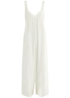 Free People Drifting Dreams Linen-blend Jumpsuit White XS (UK 4-6 / XS)
