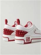 Christian Louboutin - Astroloubi Spiked Leather and Mesh Sneakers - White