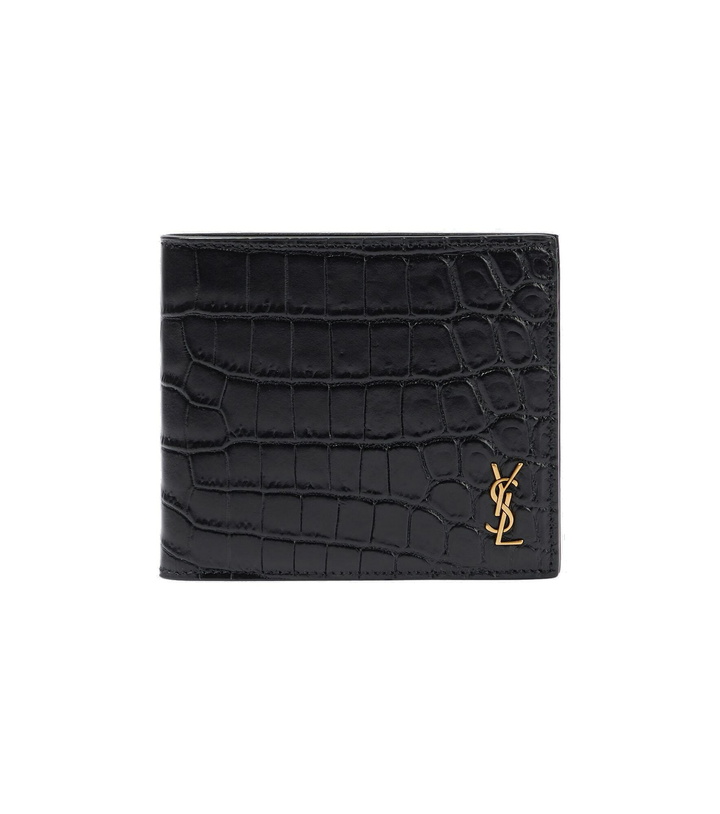 Photo: Saint Laurent - East/West croc-effect bifold wallet