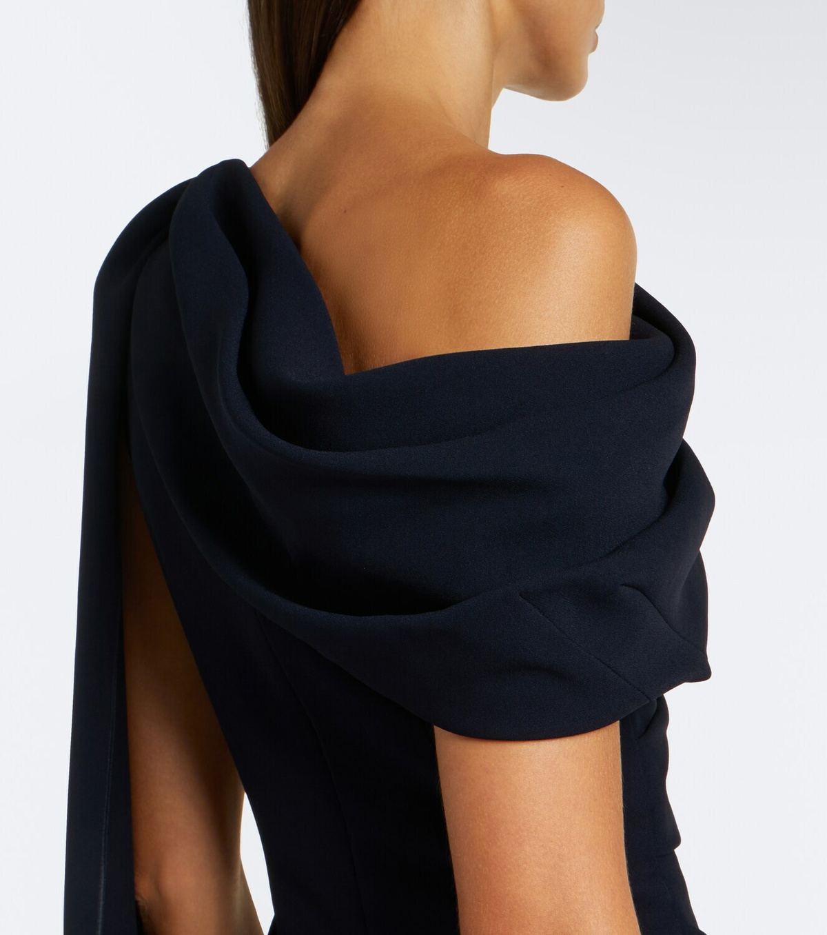 Roksanda Maite caped crêpe midi dress
