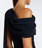 Roksanda Maite caped crêpe midi dress