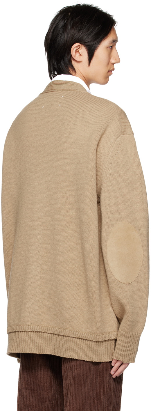 Maison Margiela Beige Insert Cardigan Maison Margiela