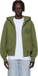 Kenzo Khaki Kenzo Paris Futura 2000 Edition Boxy Full-Zip Hoodie