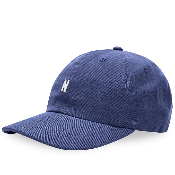 Photo: Norse Projects Men's Twill Sports Cap in Calcite Blue