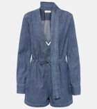 Valentino Halterneck denim playsuit