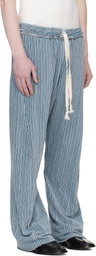 Edward Cuming Blue Twisted Track Pants