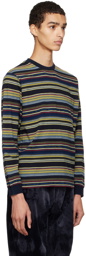 BEAMS PLUS Multicolor Striped Long Sleeve T-Shirt