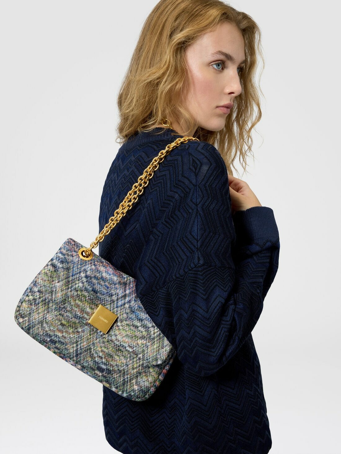 Missoni - Lamé bucket bag, Women, Multicoloured
