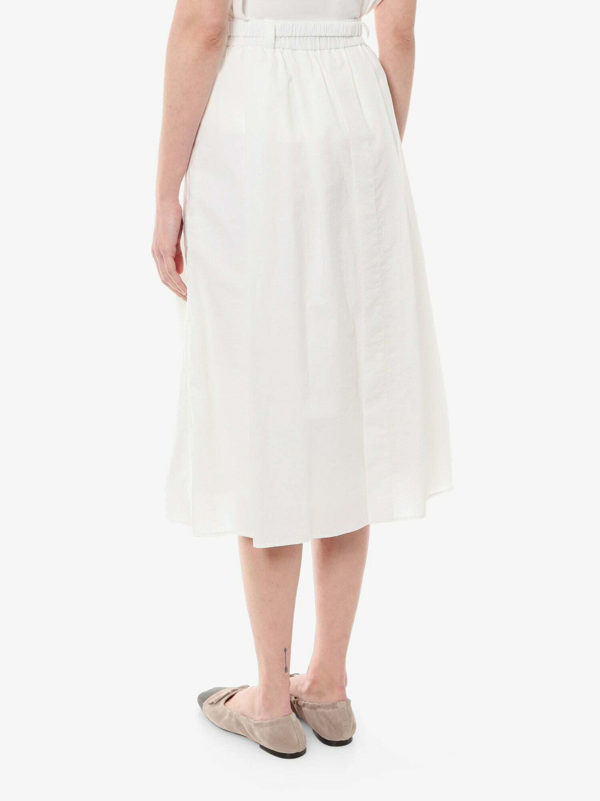 スカート BRUNELLO CUCINELLI Woman Skirt White ML138G3753 Brunello Cucinelli Skirt White Womens Brunello Cucinelli