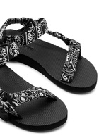 Arizona Love Trekky Bandana-print Sandals Black And White
