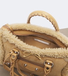 Balenciaga Le City Small suede top-handle bag