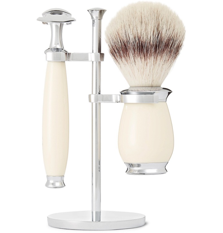 Photo: Mühle - Purist Three-Piece Chrome and Resin Shaving Set - Colorless