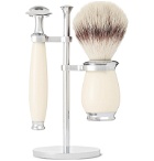 Mühle - Purist Three-Piece Chrome and Resin Shaving Set - Colorless