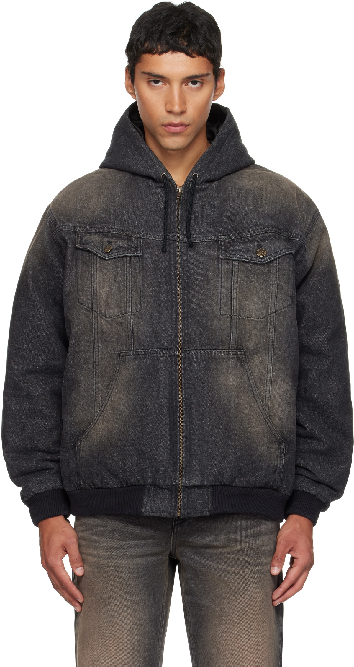 EGONlab Blue Wrapped Denim Jacket EGONlab