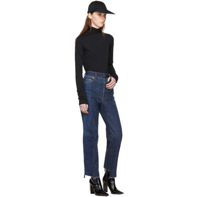 Vetements Blue Reworked Biker Jeans Vetements