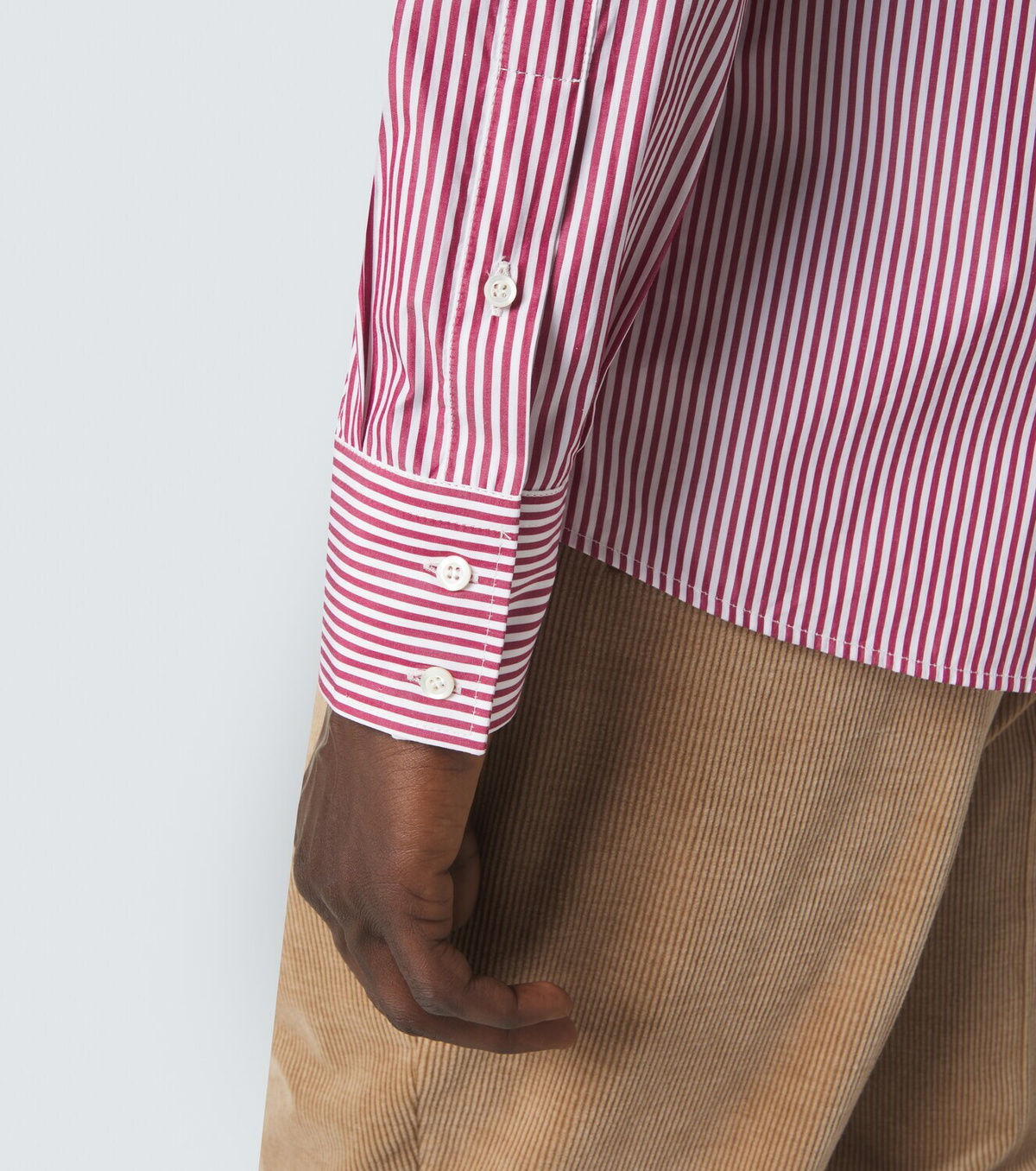 Brunello Cucinelli Striped cotton poplin shirt