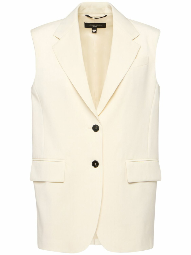 Photo: WEEKEND MAX MARA Donna Stretch Wool Vest with Buttons