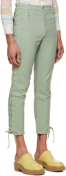 Eckhaus Latta Green Laced Trousers