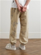 HAYDENSHAPES - Volume Tapered Tie-Dyed Cotton-Jersey Sweatpants - Brown