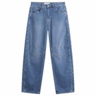 Marine Serre Women's Baggy Denim Jeans in Light Blue