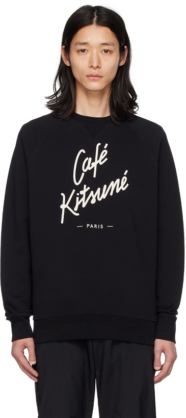 Photo: Maison Kitsuné Black 'Café Kitsuné' Sweatshirt