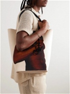 JW Anderson - Leather-Trimmed Printed Felt Tote Bag
