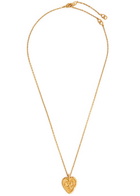 Valentino Fil Perdu Heart Pendant Necklace - Brass - One Size
