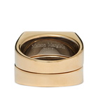 Maison Margiela - Set of Two Gold-Tone and Enamel Rings - Gold