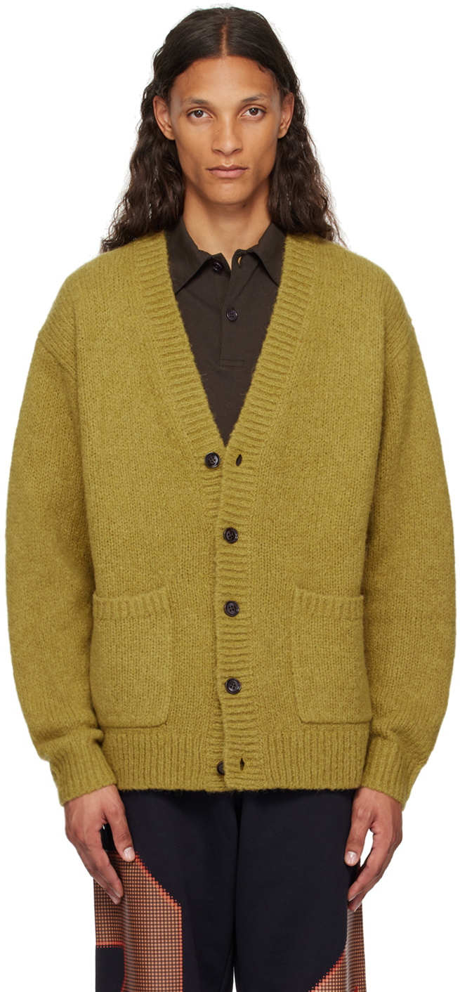 DRIES VAN NOTEN - 新品 DRIES VAN NOTEN アルパカ カーディガン  イエロー系 Dries Van Noten Yellow Alpaca Cardigan Dries Van Noten