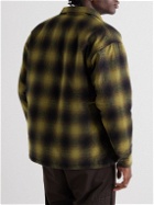 Flagstuff - Padded Checked Wool-Blend Overshirt - Yellow