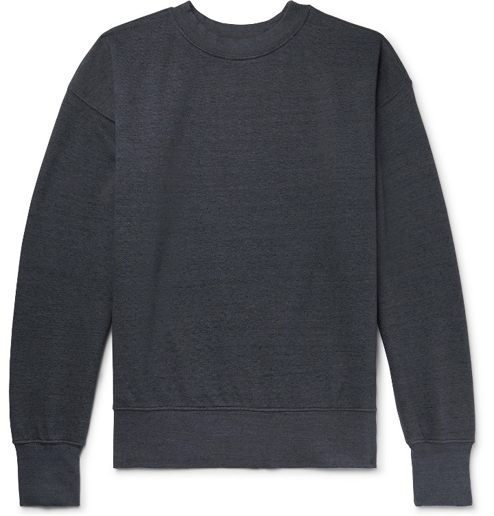 Photo: Save Khaki United - Mélange Loopback Cotton-Jersey Sweatshirt - Gray