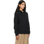 Stone Island Black 6100048 Brushed Organic Cotton Fleece Hoodie