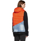 Greg Lauren Orange and Blue Paul and Shark Edition 50/50 Vest