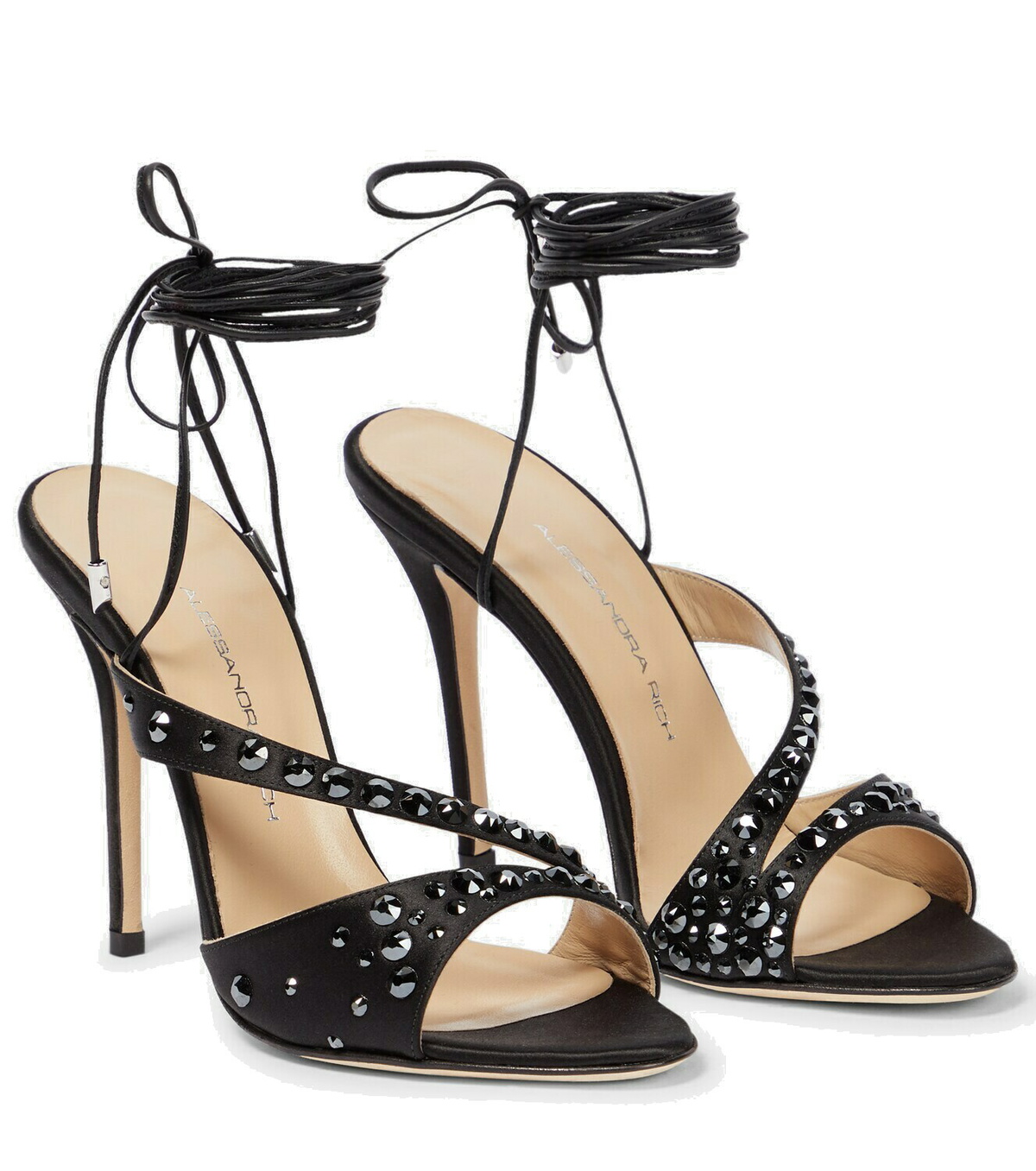 Alessandra Rich Butterfly crystal-embellished sandals