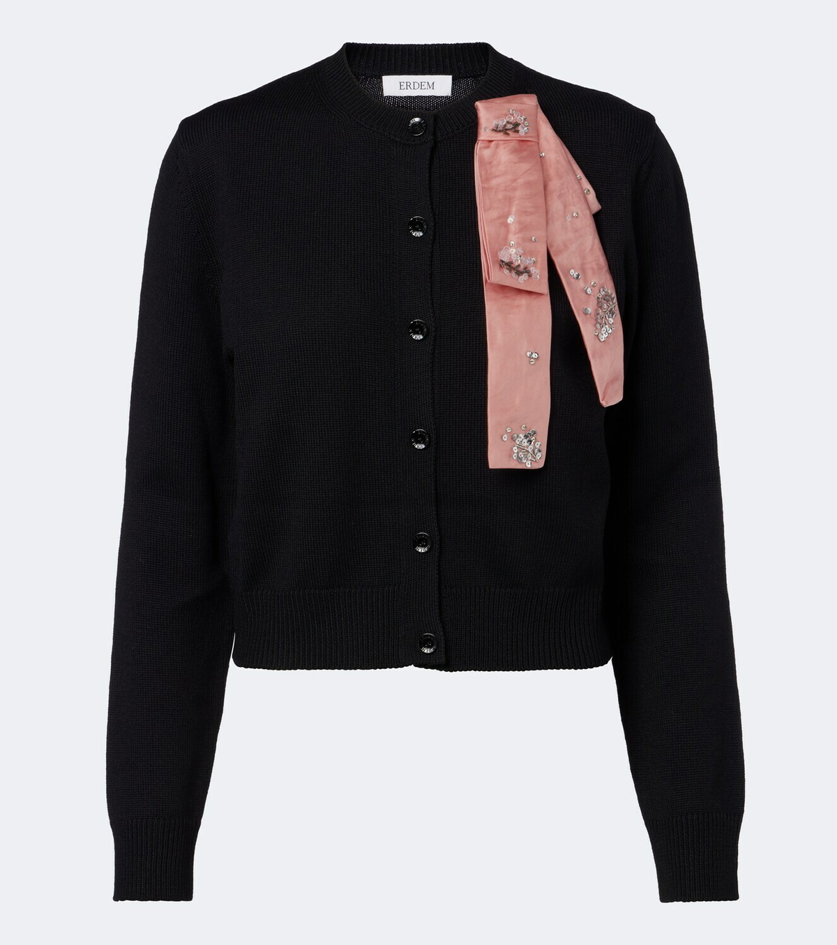 Erdem Embellished wool cardigan