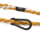 HAY Braided Dog Leash in Off-White/Ochre 