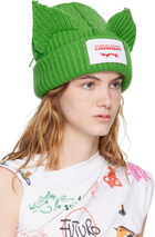 Charles Jeffrey LOVERBOY Green Chunky Ears Beanie