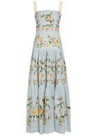 Agua BY Agua Bendita Lima Valle Floral-print Linen Maxi Dress Multicoloured