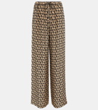 Valentino Toile Iconographe silk wide-leg pants