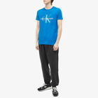 Calvin Klein Men's Monologo T-Shirt in Tarps Blue