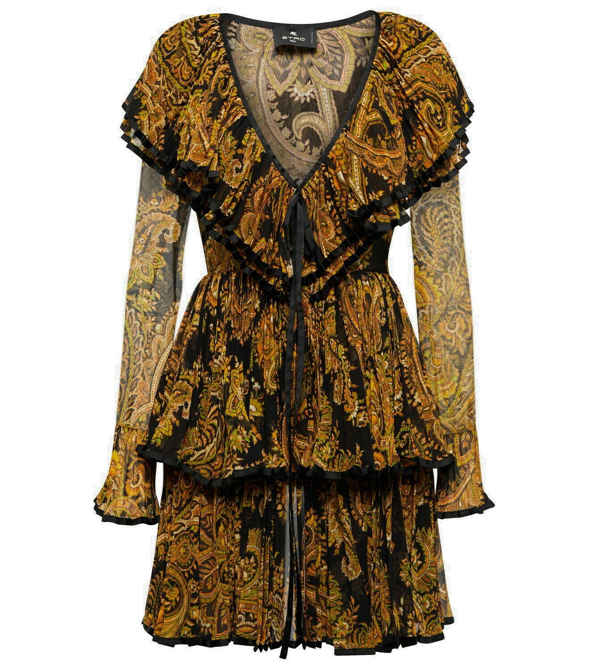 【VIP価格★関税込】Etro/ Pailsey print minidress Etro Paisley plissé minidress Etro