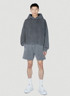 Acne Studios - Faded Wash Hooded Sweatshirt in Dark Grey